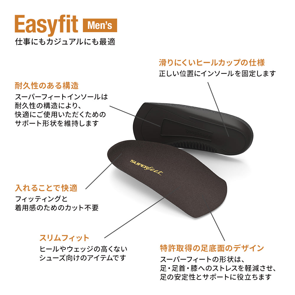 インソール｜Easyfit Men's – SUPERfeet